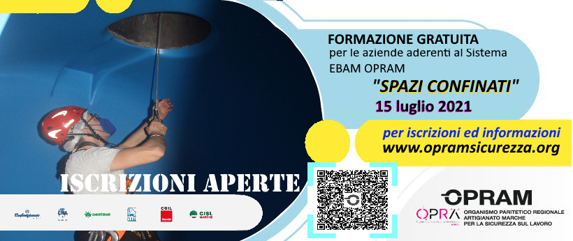 Formazione gratuita per le aziende aderenti: SPAZI CONFINATI 7^