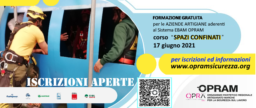 Formazione gratuita per le aziende artigiane: SPAZI CONFINATI 6^