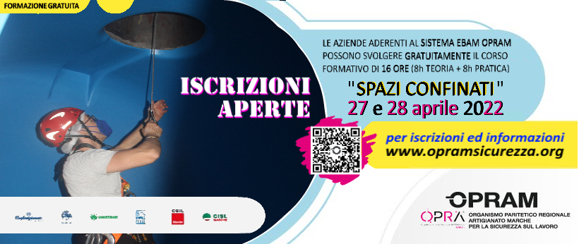 Formazione gratuita per le aziende aderenti: SPAZI CONFINATI 9^