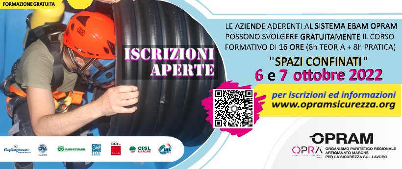 Formazione gratuita alle aziende aderenti: SPAZI CONFINATI 11^